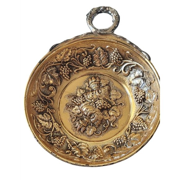 Sommeliers tasting cup Grape Vines Gold shallow silver tastevin winemakers - Picture 9 of 10